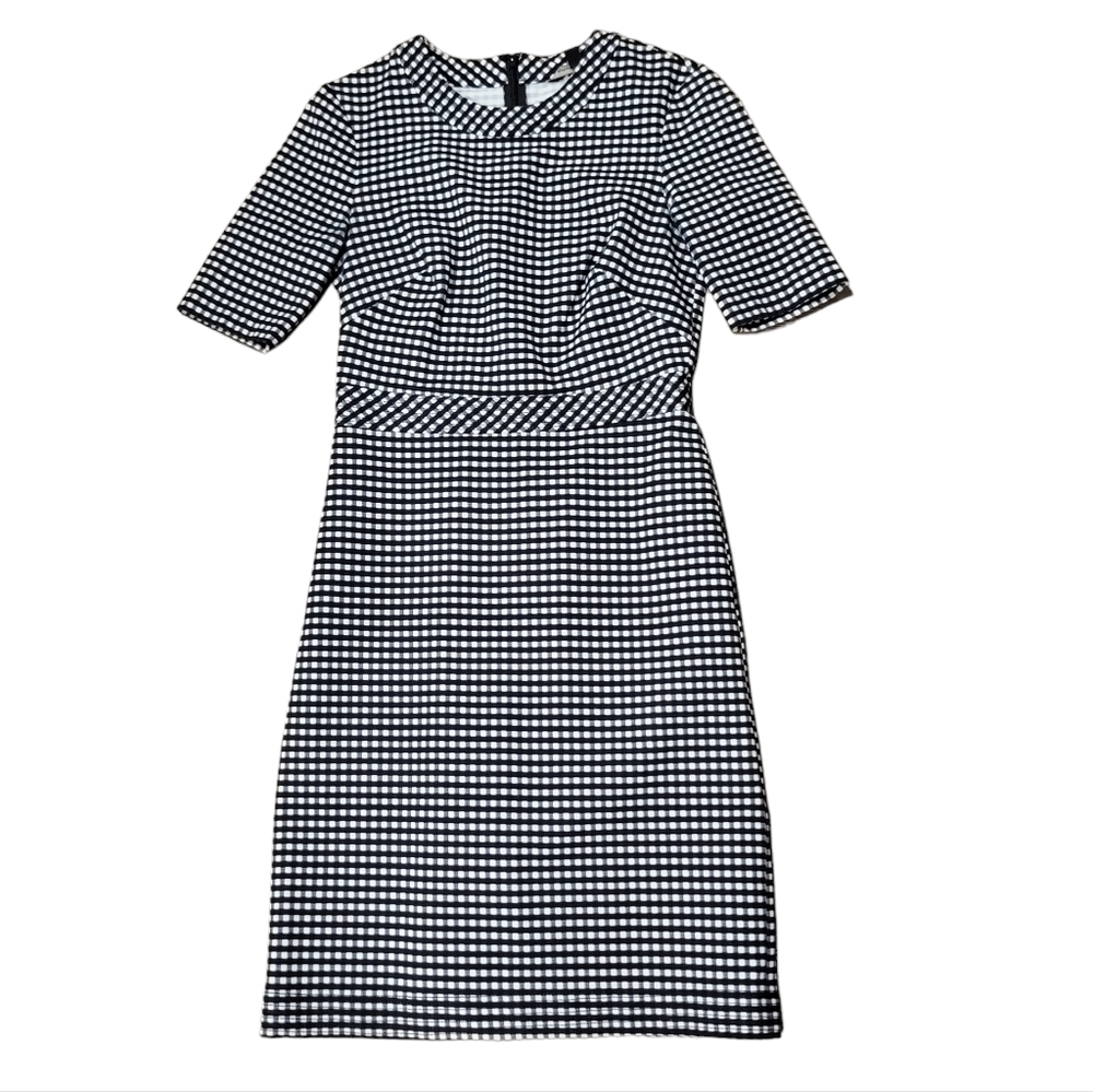 Banana Republic Size 0/Zero Workwear Dress/Checkered/Gingham/Career/Midi/Party